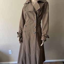 Tan trench coat