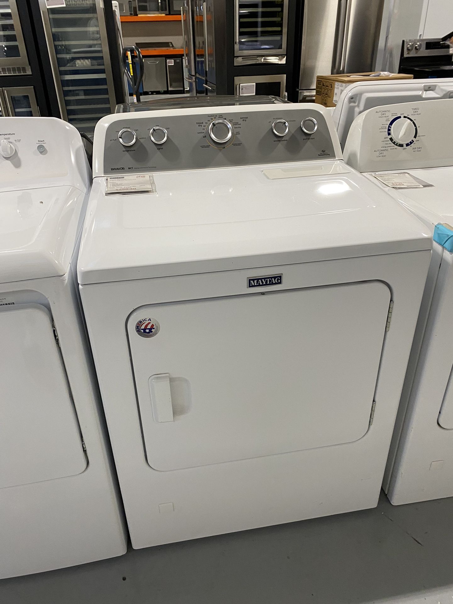 MayTag White 7.0 Cu. Ft. Gas Dryer With Sanitize Cycle