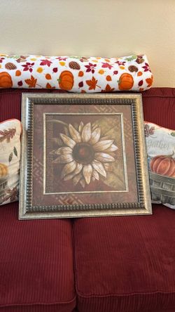 Framed Sunflower Wall Art Print