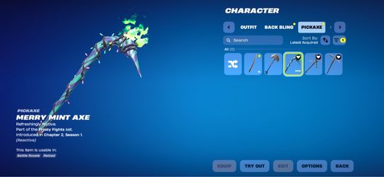 Fortnite Merry Mint Axe Pickaxe. Dm if your interested