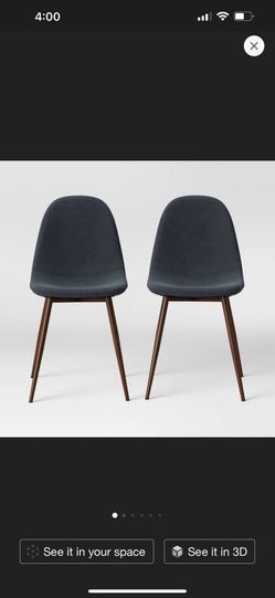 2pc Copley Upholstered Dining Chairs Blue