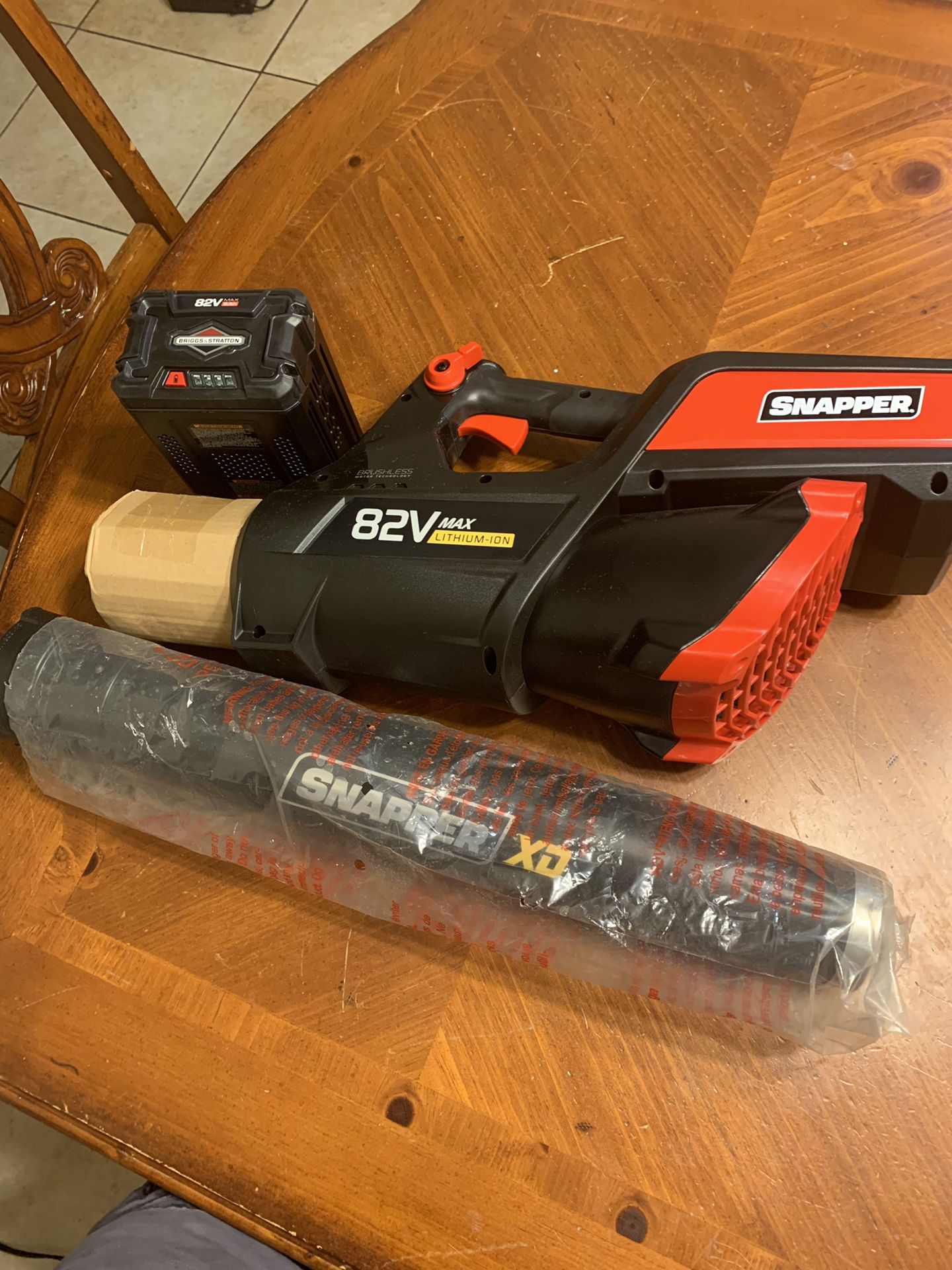 Snapped 82v Max lithium battery leaf blower on sale