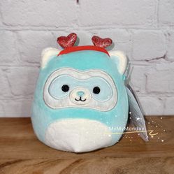 Squishmallow 5” Valentine Anneli the Blue Ferret