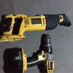 Dewalt 18volt XRP Hammer drill and Sawzall