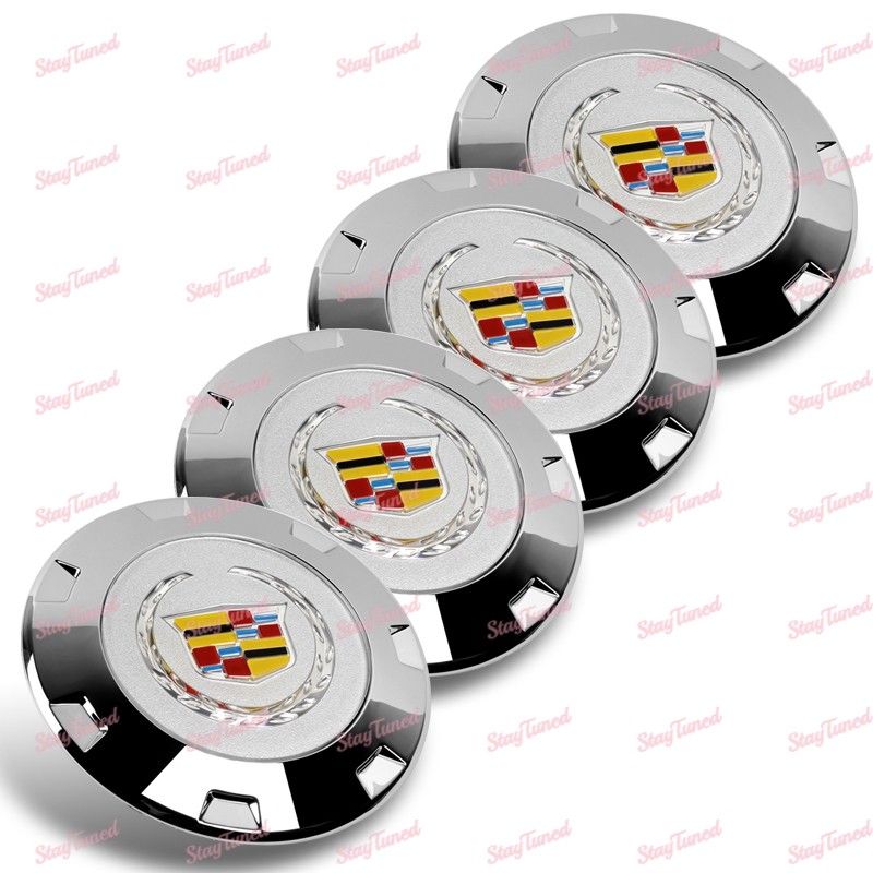 Chrome 7 Inches Center Caps Cadillac Seville Eldorado Deville Wheels Set of 4 -(2-CAP-CADI-DEVI-18CM-YSL X4