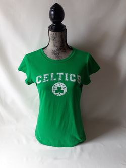 Boston Celtics #34 Paul Pierce women's green short sleeve top size L