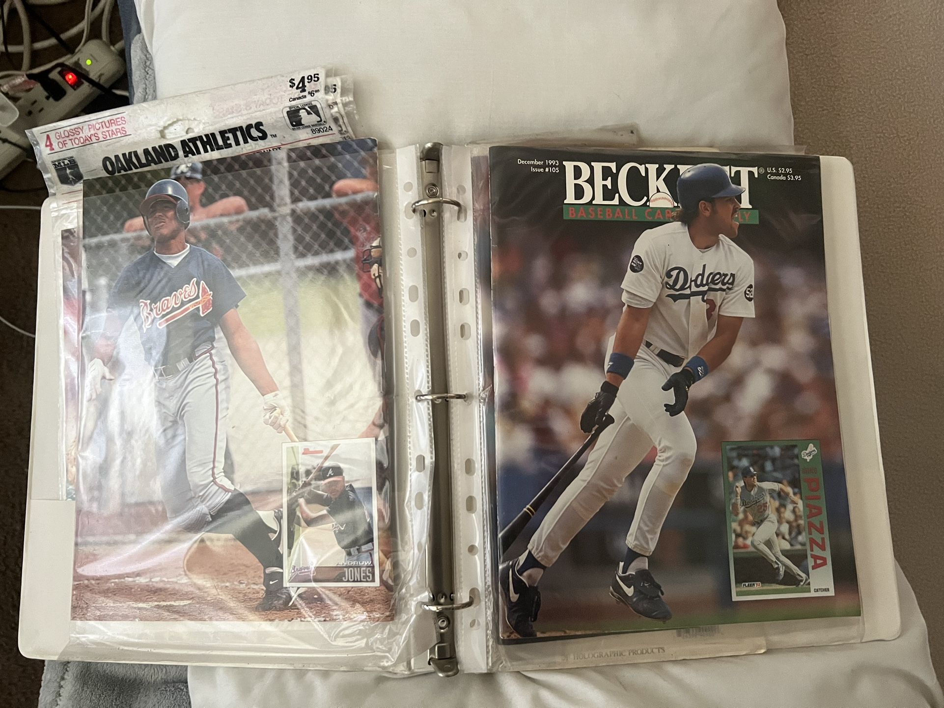 Vintage large baseball cards