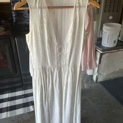 Boho White Lace Dress