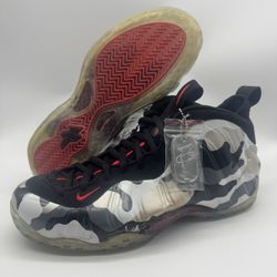 Nike Air Foamposite One PRM Premium Fighter Jet Camo 575420-001 Men’s Size 10  100% authentic. Authenticated via CheckCheck app. Signs of wears but go