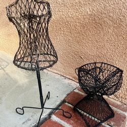 2 Vintage Wire Corset Forms