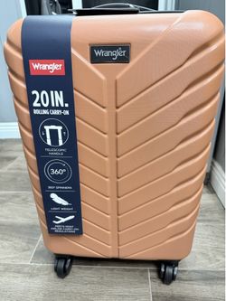 Wrangler 20-Inch Rolling Carry-On Hard Side Spinner Luggage