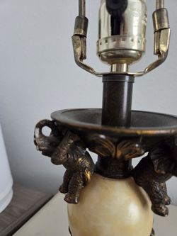 Brass Elephant Table Lamp