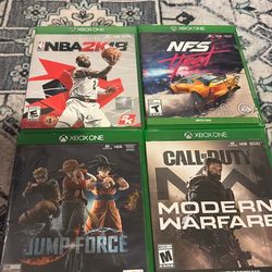 4 Xbox one games (LOOK AT DESCRIPTION)