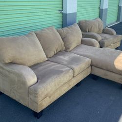 Brown Microfiber Couch Set  w/ FREE DELIVERY! Couch + Ottoman + Chair = DEAL!