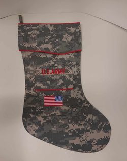 LIKE NEW "Camosock" Army Christmas stocking $20 FIRM