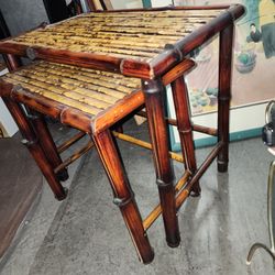 Bamboo Nesting End  Tables Great Condition, Light,convenient