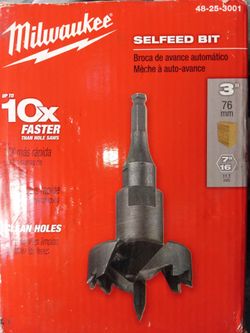 Milwaukee 3" selfeed bit