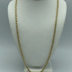 14kt Yellow Gold Solid Rope Chain 25”