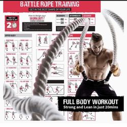 BATLE ROPE 30 FEET LONG BY 2 INCHES BY 35 POUNDS BRAND NEW 