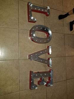 Love metal letters