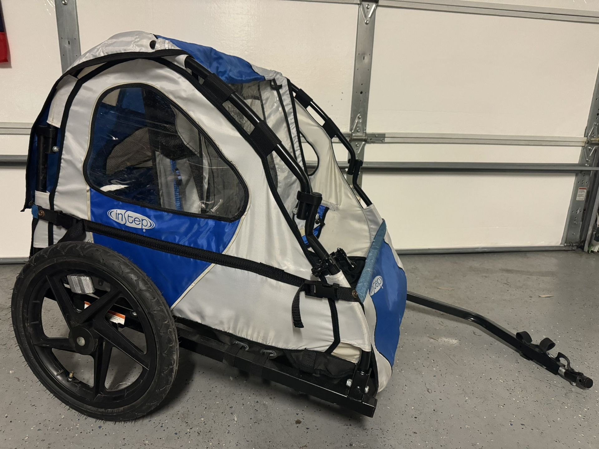 Kids Bike Trailer (2 Seats) with 12mm Thru Axle Adapter