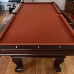 Pool Table W/install New Felt Accessories 