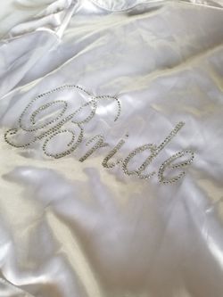 White bride robes