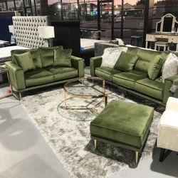 🍀Green 2 Piece Macleary Sofa Loveseat 👉 Living Room 🍀 Color Options✔️Brand New 👍 Special Discount 👌 Delivery Available ✅