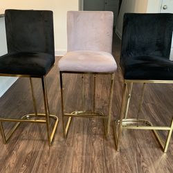  Heidi Velvet Counter Height Stool/Per Stool