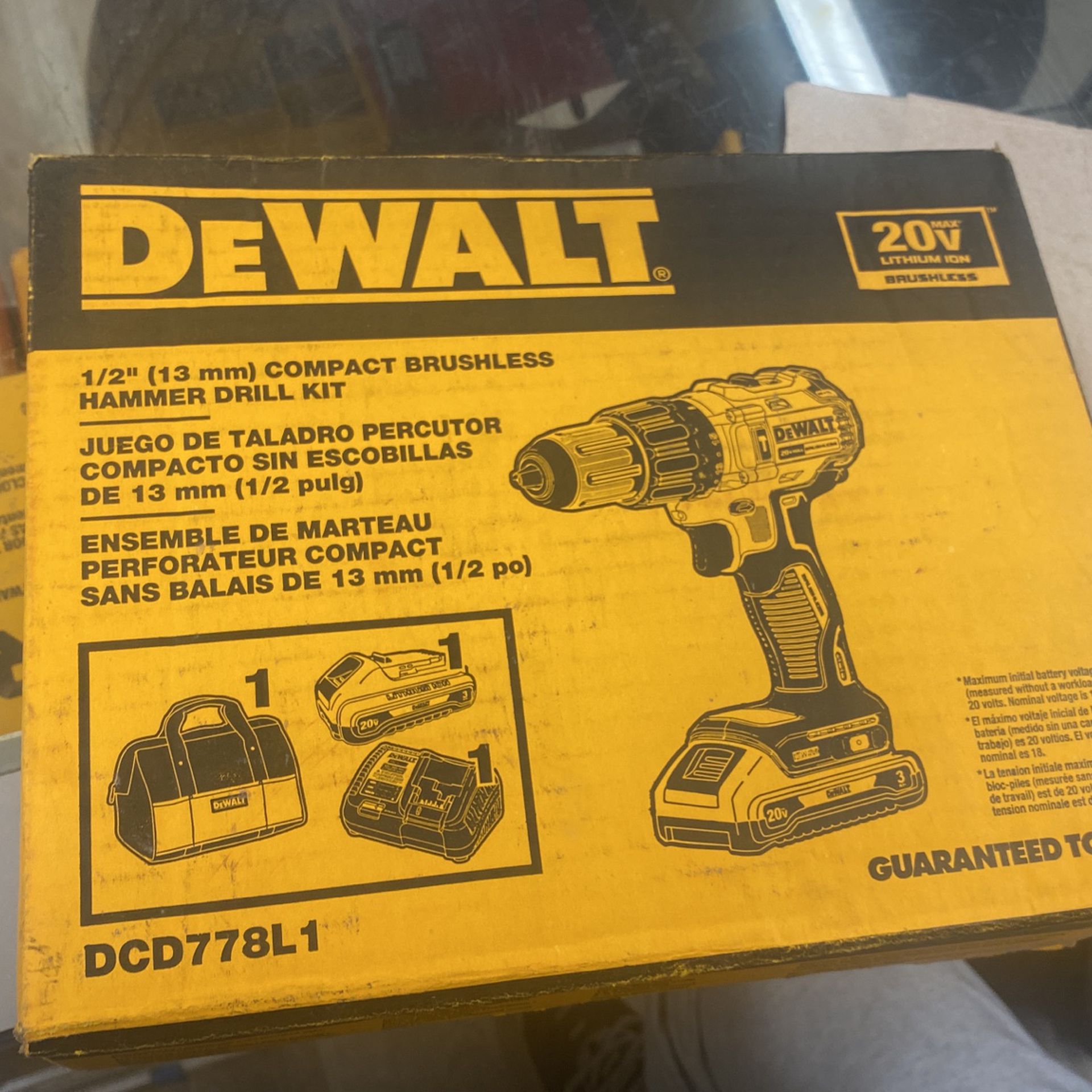 Dewalt 1/2 Inch Compact Brushless Hammer Drill Kit 