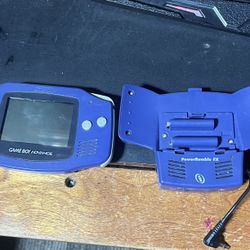 Nintendo Gameboy Advance  Blue with Interactive PowerRumble