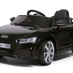 TOBBI Kids Ride On Car, Audi TT RS Licensed Kids Electric car w/Battery Powered Car w/2 Motors Remote Control, Music Mp3,Two Doors Open, Play AUX, for