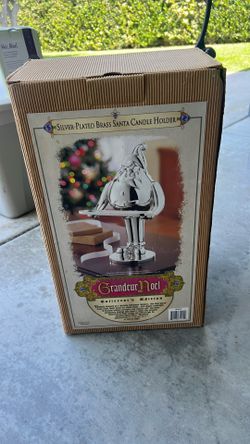 Silver plated brass Santa