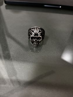 Maya Skull Men's Ring 925