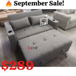 Convertible Loveseat Sleeper Sofa With Pull Out Bed 59" x 34" x 33"H 