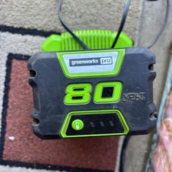Green Works 80 V Battery And Charger 4  Amp
