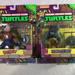 Teenage Mutant Ninja Turtles Bebop And Rocksteady Figure Bundle 