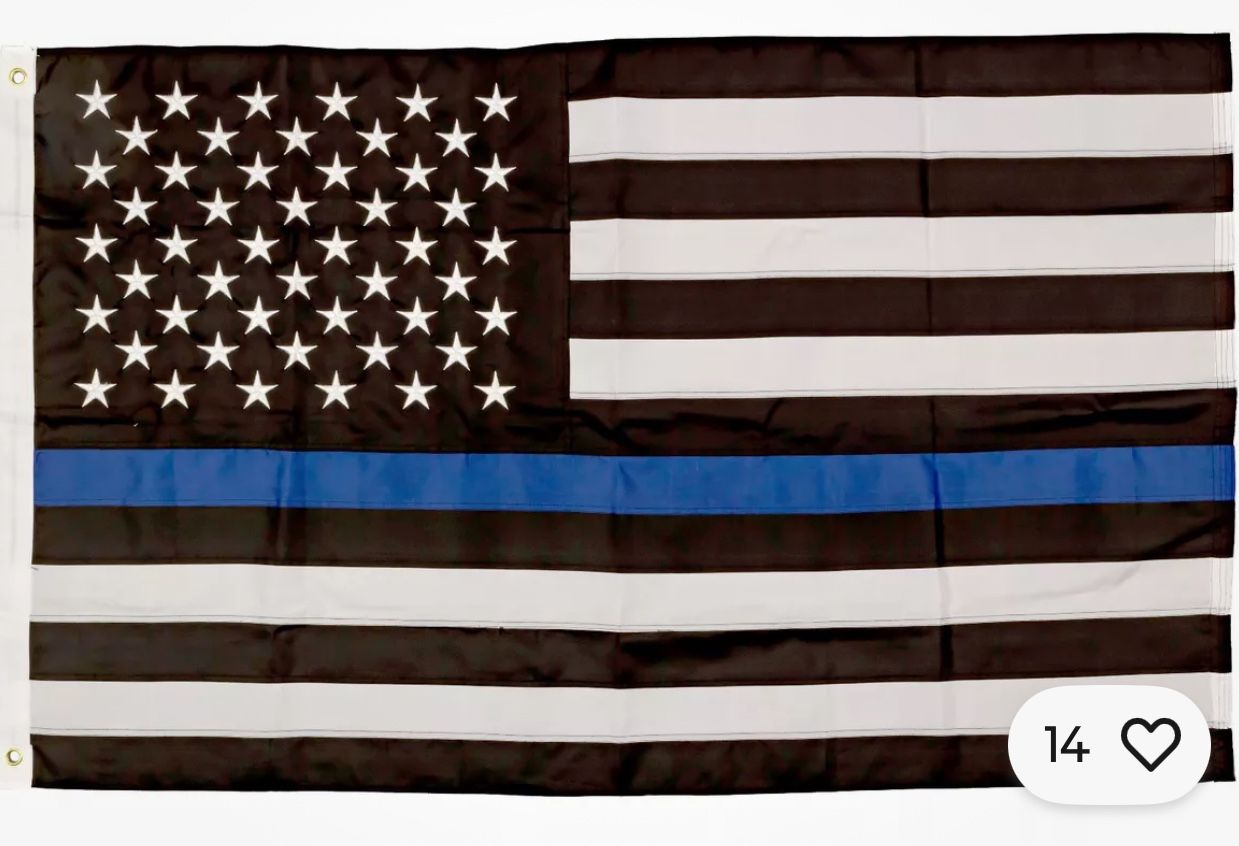 Thin Blue Line Police Flag