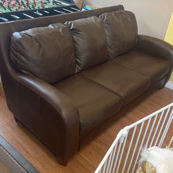 Faux Leather Couch 