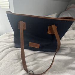 Navy Dooney And Burke Tote Bag
