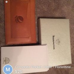 Barrington Corporate Pocket Jotter-Florentine Leather