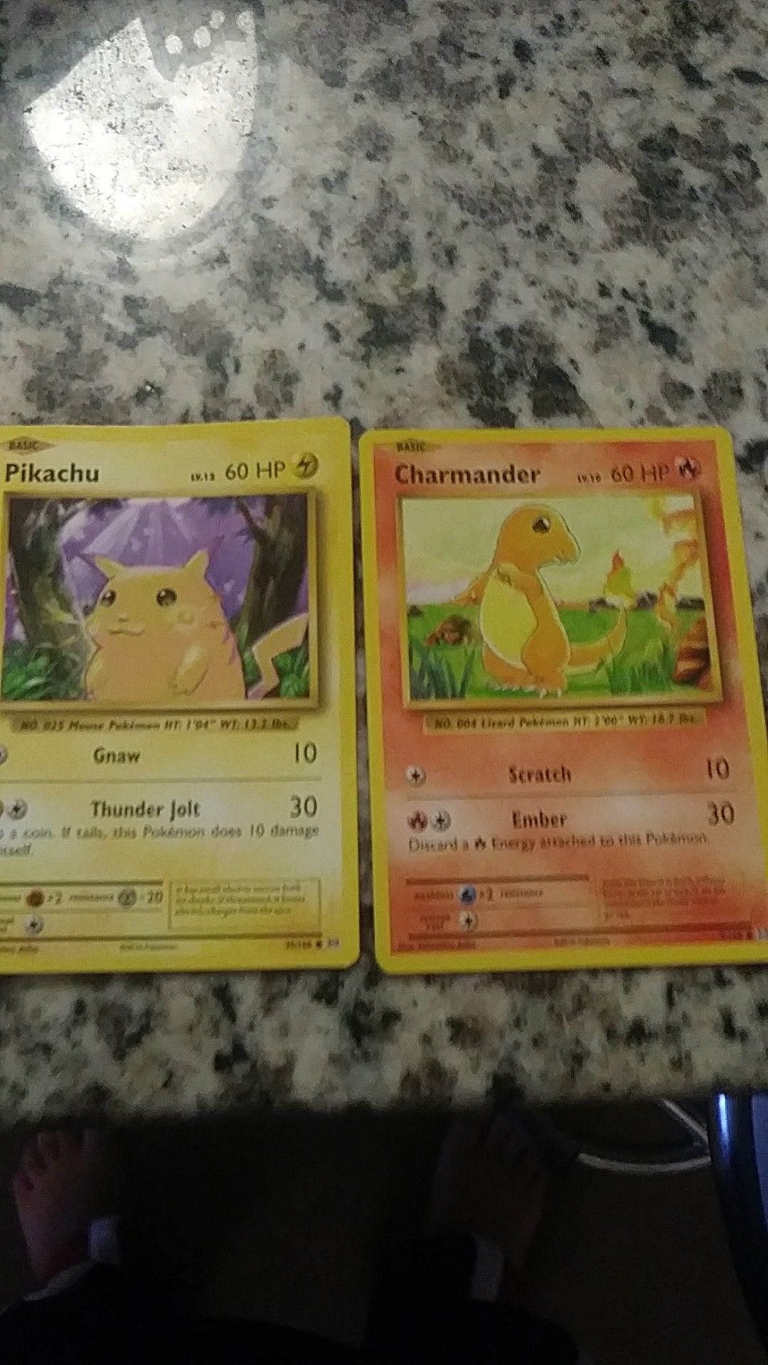 Rare Pokemon cards Charizard and Pikachu