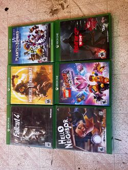 Xbox One Games Lot Plants vs Zombies Mortal Kombat Fallout 4 Lego Movie