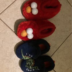 Slippers  Elmo And Dinosaur 