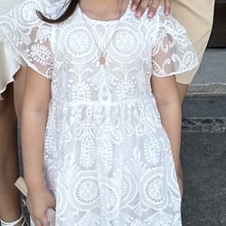 White Lace Dress for Little Girl 