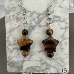 New, Beautiful Tiger Eye Stone Earrings.