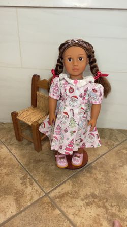 18 Inch Doll Holiday Dress | Here Come Santa Claus Dress 18” Dolls | Fits American Girl™