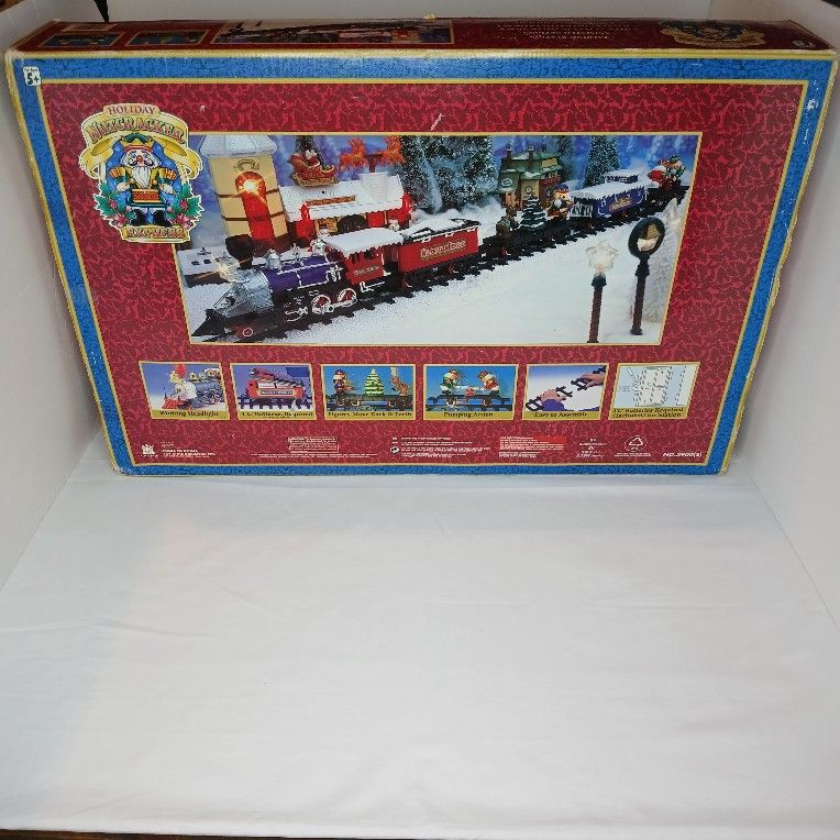 Vtg 1992 Toy State Nutcracker Express Train Set w/ Sound Light Animated Tested