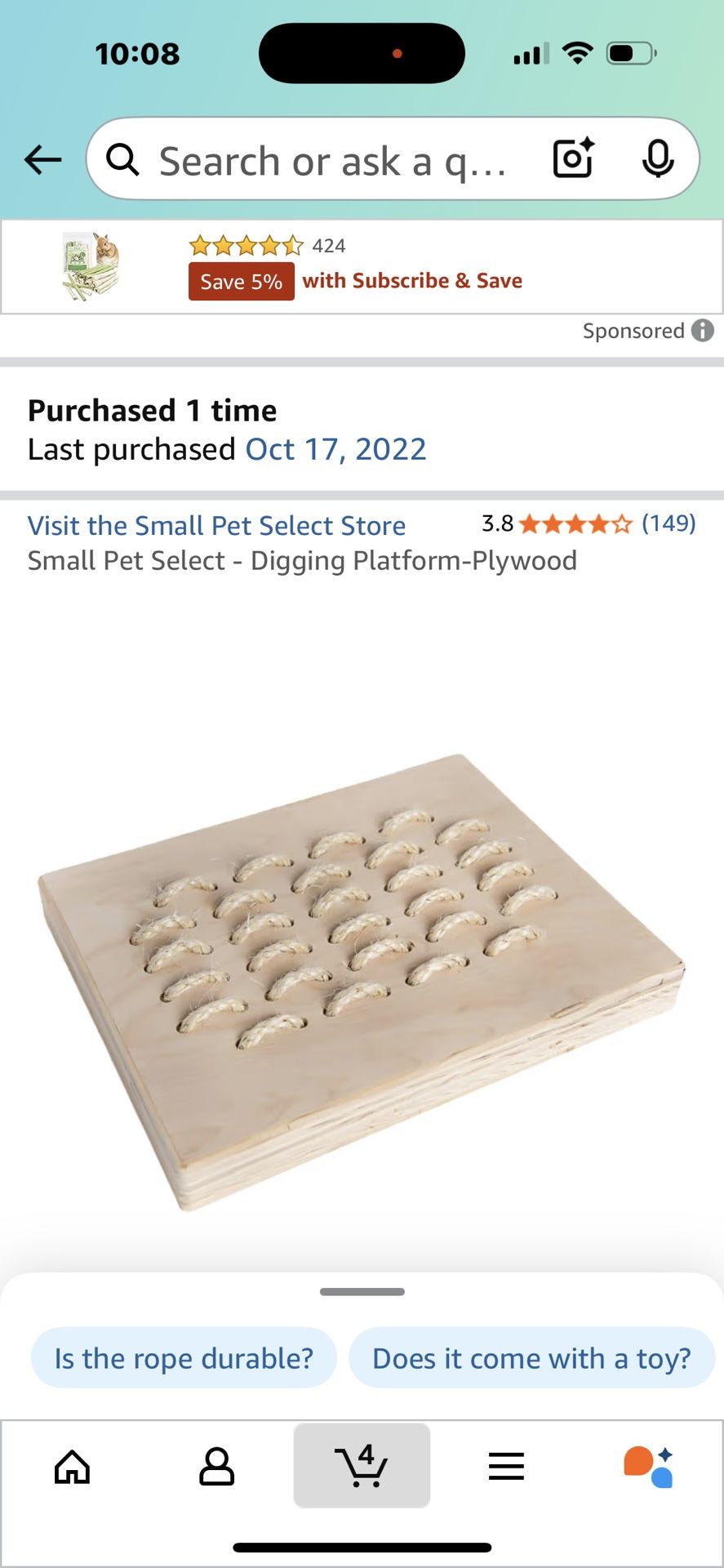 Small Pet Select - Digging Platform-Plywood