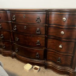 Ralph Lauren Style Wood Dresser Curved Fronts